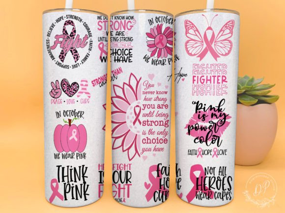 Breast Cancer Awareness 20oz Tumbler Png