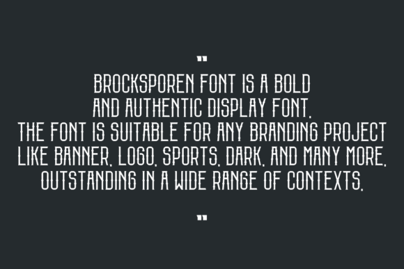 Brocksporen Font - Preview 4