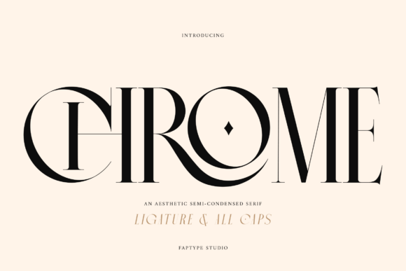 Chrome Font by Ardana Creative · Creative Fabrica font preview