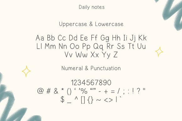 Daily Notes Font - Preview 1