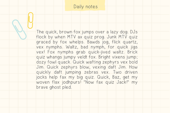 Daily Notes Font - Preview 3