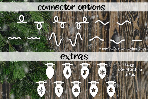 Holiday Light Duo Font PNG with transparent background - Preview 2