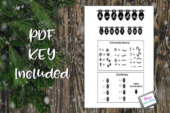 Holiday Light Duo Font PNG with transparent background - Preview 3