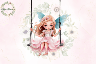 Little Princess Watercolor Clipart Graphic by Nastine · Creative Fabrica