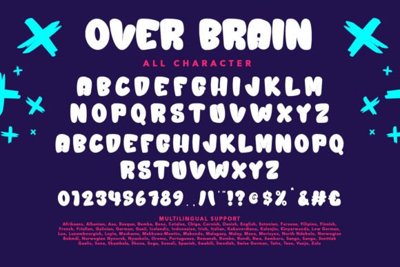Over Brain Graffiti Font PNG with transparent background - Preview 5
