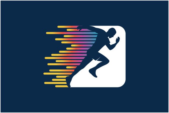Running Logo Design Vector Illustration