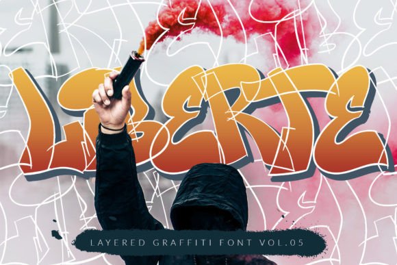 Sketch Flow Font PNG with transparent background - Preview 1