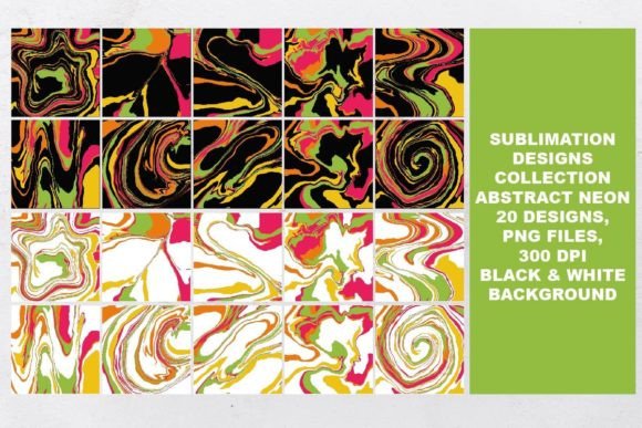 Sublimation Designs Abstract Neon Graphic Crafts By Craft Point Art