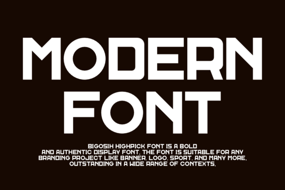 Bigosih Highpick Font PNG with transparent background - Preview 1