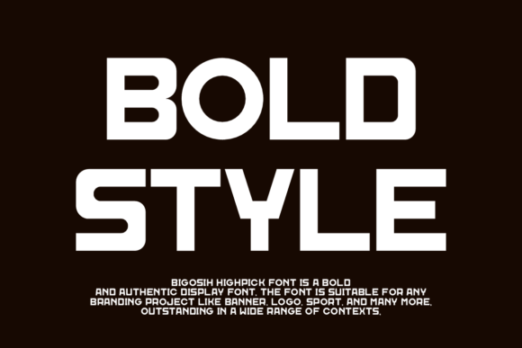 Bigosih Highpick Font PNG with transparent background - Preview 2