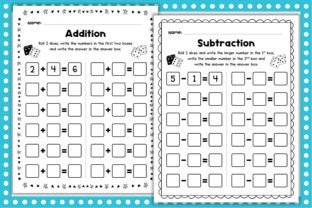 FREE Math Dice Game for Kids Graphic by NJ Studio · Creative Fabrica