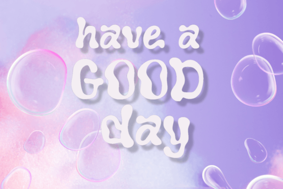 Pink Liquid Font PNG with transparent background - Preview 1