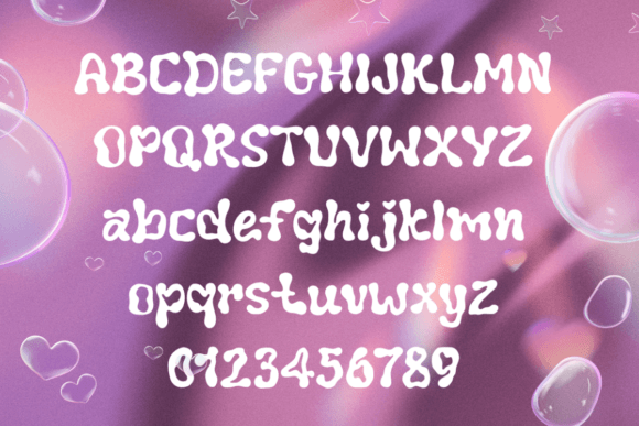 Pink Liquid Font PNG with transparent background - Preview 3
