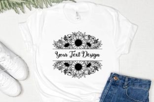Sunflower Svg Split Monogram Flower Svg Graphic by Tadashop Design ...