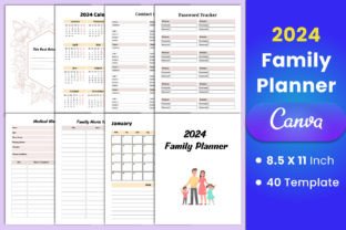 2024 Family Planner Canva Interior Graphic by munjixpro · Creative Fabrica