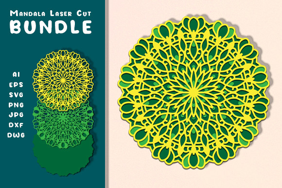 3d Layered Mandala Laser Cut Svg Design · Creative Fabrica