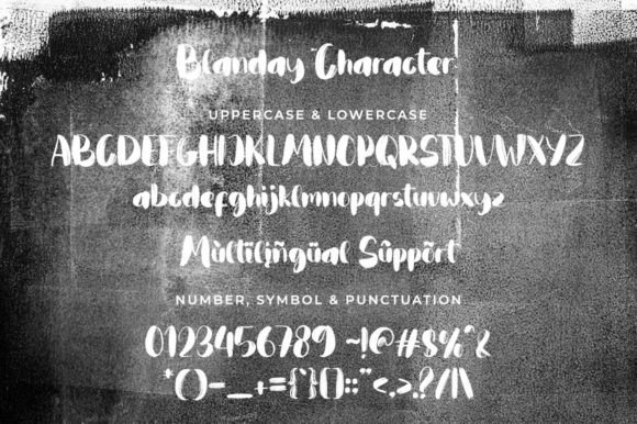 Blanday Font font preview - 4
