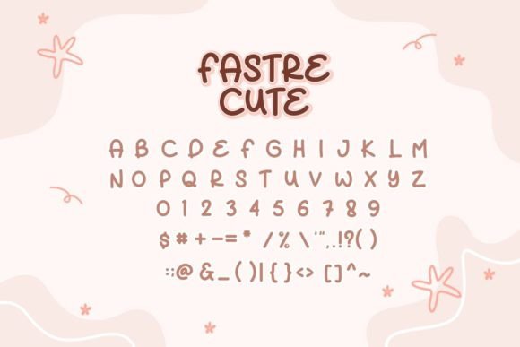 Fastre Cute Font PNG with transparent background - Preview 3