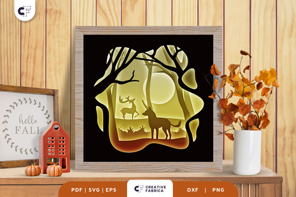 Forest in the Autumn 3D SVG · Creative Fabrica