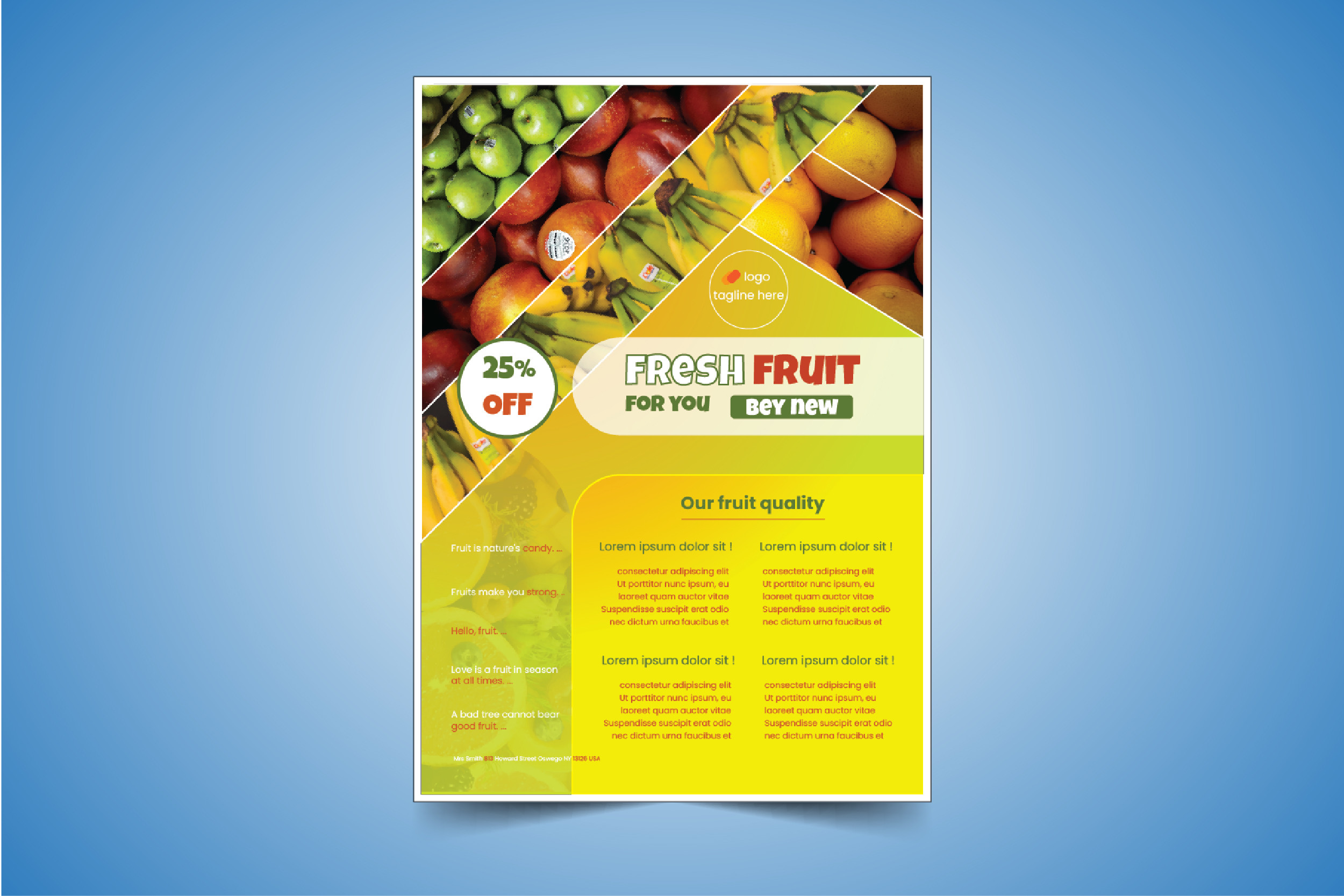 Fruit's Shop Business Flyer Template