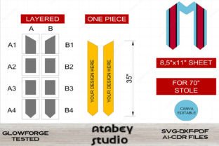 Graduation stole template sublimation