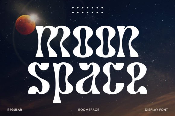 Moon Space Display Font By roomspace