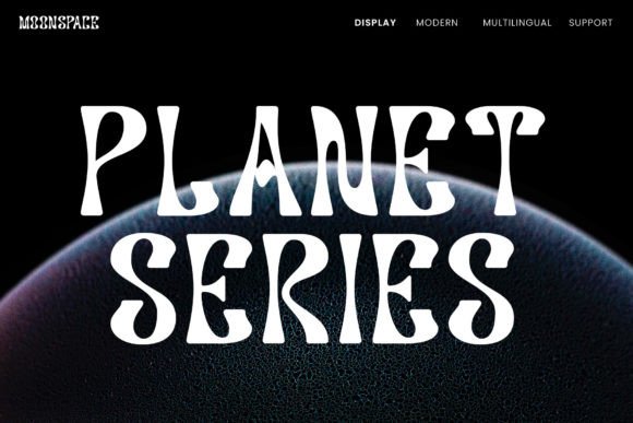 Moon Space Font PNG with transparent background - Preview 1