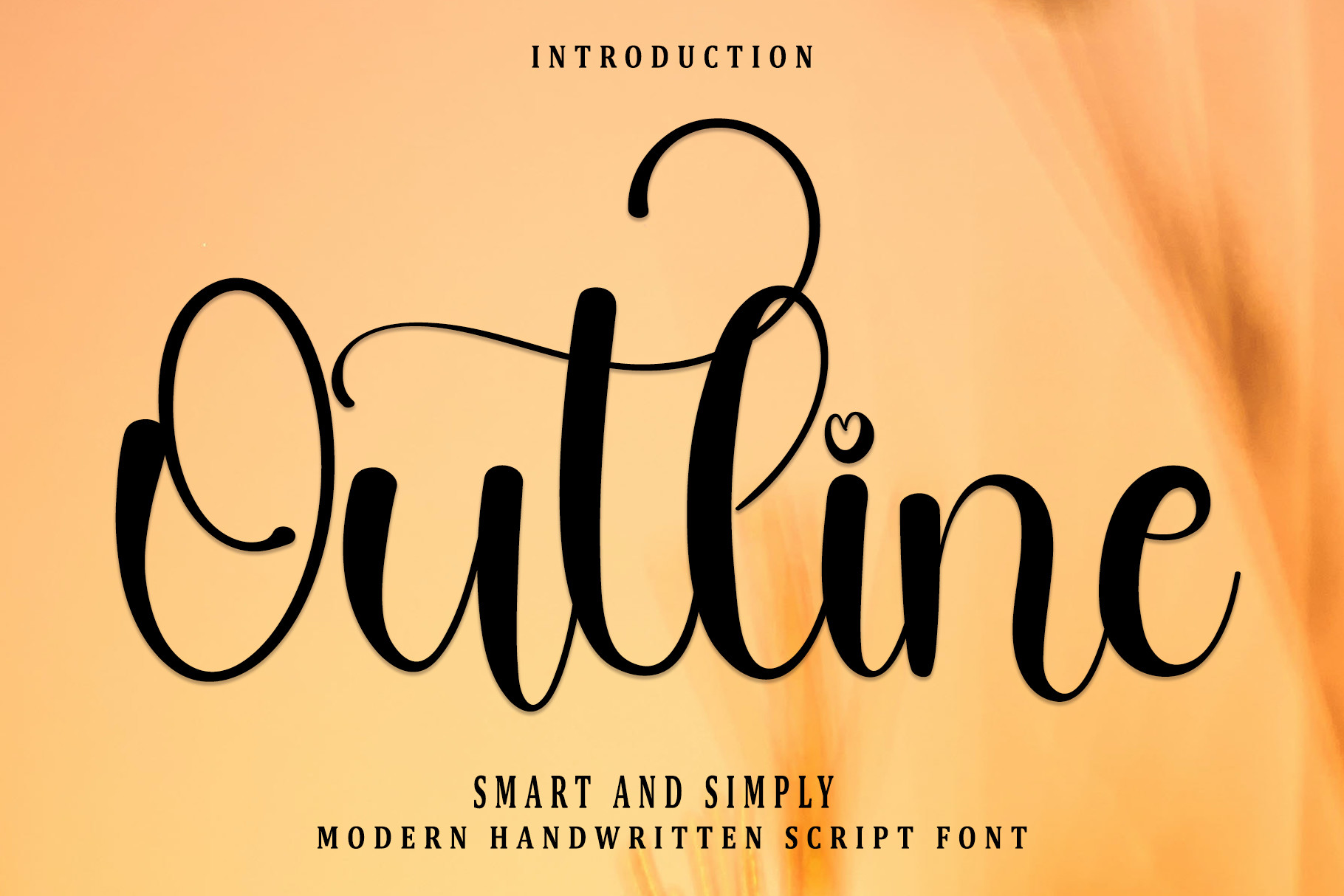 Classic outline font preview