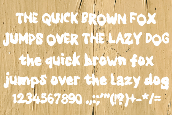 Paint Blotch Font PNG with transparent background - Preview 3
