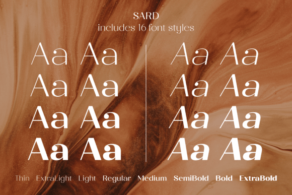 Sard Font PNG with transparent background - Preview 3