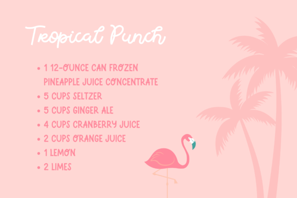 Beach Lover Tropical Drinks Duo Font - Preview 3