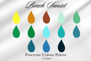 Beach Sunset Procreate Colour Palette Graphic by ezdigitals · Creative ...