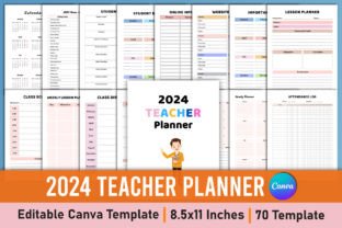 Editable 2024 Teacher Planner Canva Graphic by Mustafiz · Creative Fabrica