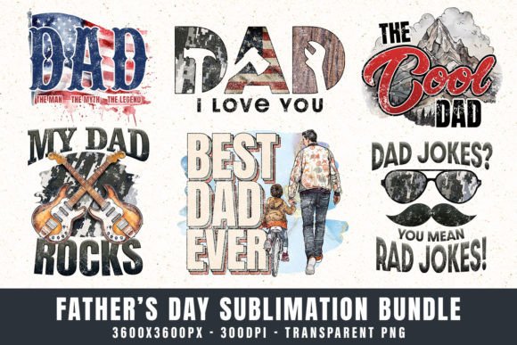 Father's Day Sublimation PNG Bundle Graphic Crafts By WIPSART