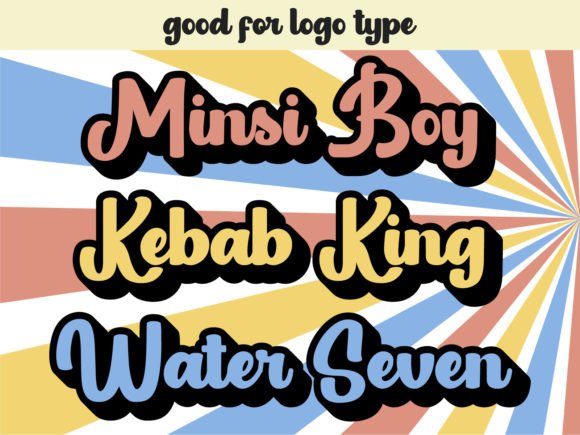 Lunaria Retro Font PNG with transparent background - Preview 2