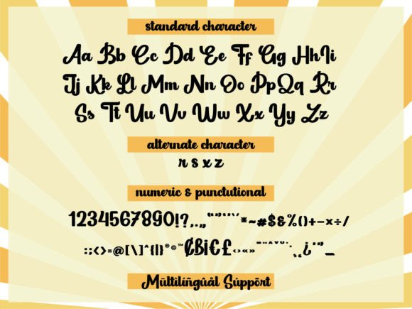 Lunaria Retro Font PNG with transparent background - Preview 6