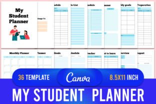 My Student Planner Canva Template Graphic by designmela01 · Creative ...