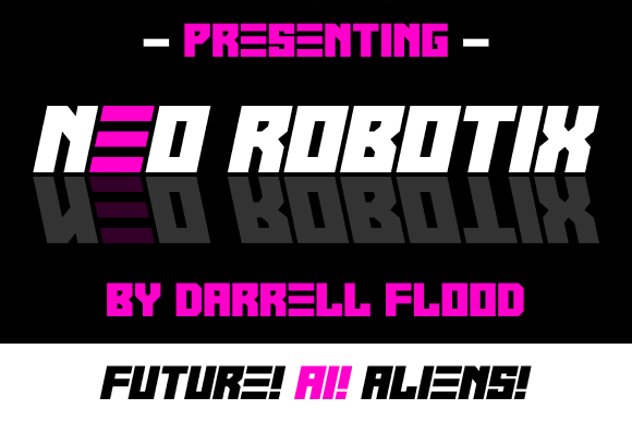 Neo Robotix Font PNG with transparent background - Preview 1