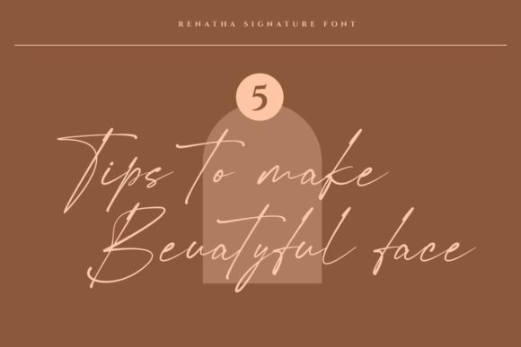 Renatha Signature Font PNG with transparent background - Preview 3