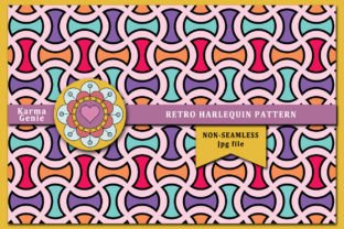 Retro Harlequin Pattern Graphic by Karma Genie · Creative Fabrica