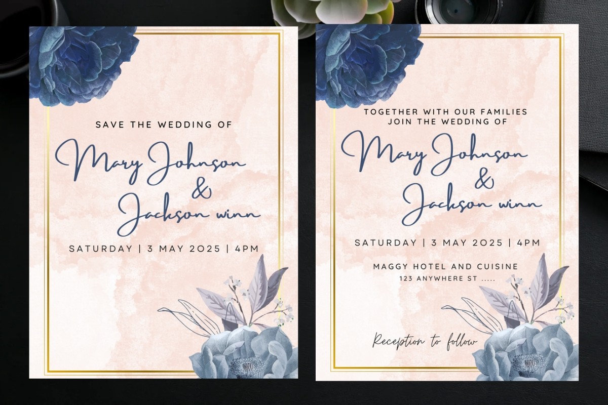 Wedding Invitation Canva Template