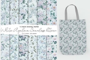 White Azalea Seamless Pattern Background Graphic by Artnoy · Creative ...