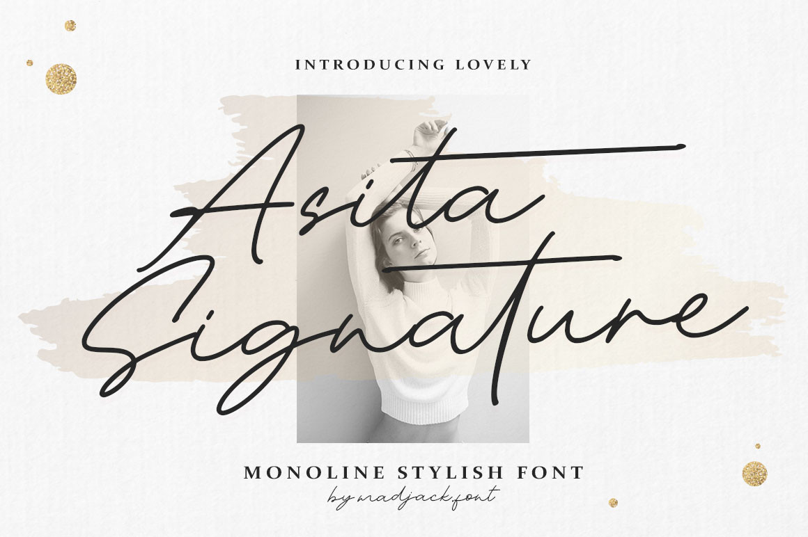 Asita Signature preview: light flying script