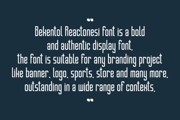 Bekentol Reactonesi Font - Preview 5