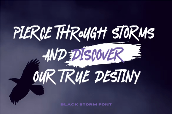 Black Storm Font - Preview 1