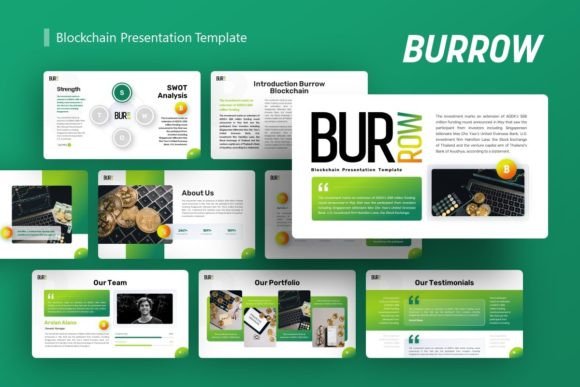 Preview of Blockchain Presentation - Burrow technology presentation template