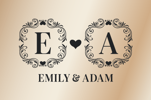 Elegant Wedding Monogram Font - Preview 3
