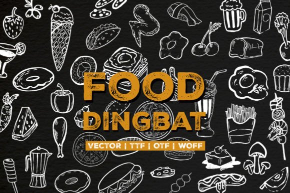 Food Dingbat Font - Preview 1