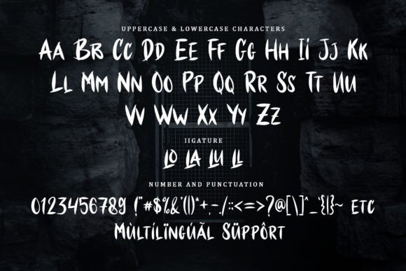 Lock Side Font PNG with transparent background - Preview 6