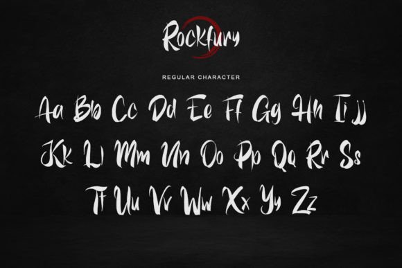 Rockfury Font PNG with transparent background - Preview 6
